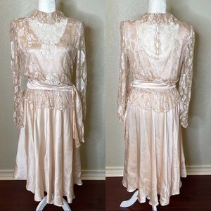 Rina diMontella vintage silk lace dress